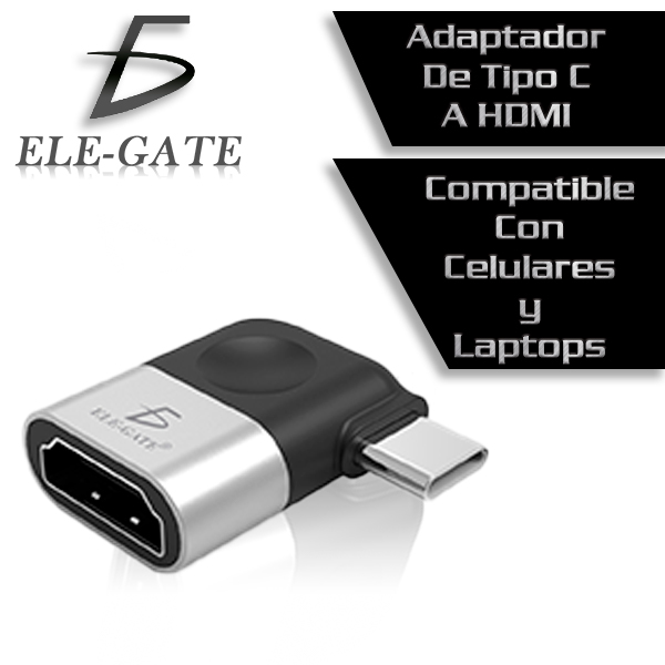 Adaptador Tipo-C A Hdmi Portátil 4K plug and play - ELE-GATE